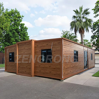 Conteneur en acier extensible de 30 pieds 56 mètres carrés. Petite maison 3 chambres à coucher bureau préfabriqué cuisine extérieure bureau à domicile immeuble de bureaux