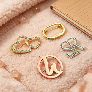 Custom Brand Logo Engraved Metal Label Wholesale Metal <b>Name</b> <b>Tag</b> for Clothing Scarves Footwear Garment Decoration - Product Image 1