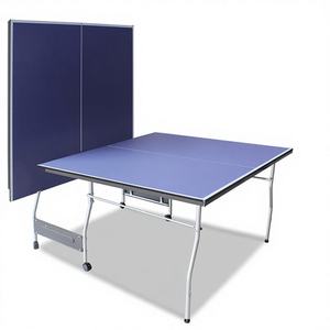 Table de ping-pong moderne pliable et portable de 8 pieds en PVC avec filet pour jeux en intérieur - Product Image 1