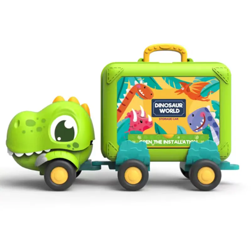 Pvc simulation dinosaur jurassic park model toys with dinosaur truck toy