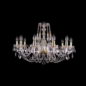 Crystal <b>Chandelier</b> Gold Finish E26 Bulb Base LED 3500K Warm White Adjustable Height Dimmable Ra90 5-Year Warranty Pendant Light - Product Image 5