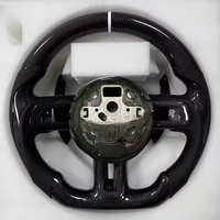 Volant en fibre de carbone amélioré pour Ford Mustang, volant en cuir personnalisé de haute qualité, accessoires intérieurs de voiture