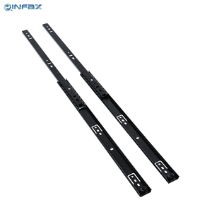 Modern 27mm Steel <strong>Plastic</strong> Ball <strong>Drawer</strong> <strong>Runner</strong> 2-Fold for Kitchen Dining Home Bedrooms Apartments Bathrooms Living Rooms - Product Image 5