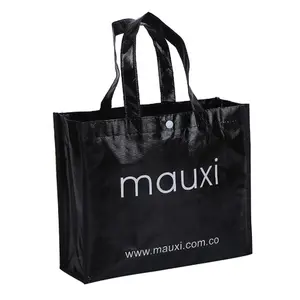 Saco de compras não tecido, saco de pano não tecido reutilizável com impressão personalizada para mercearia