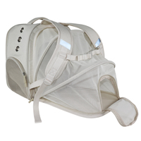 Mochila Versátil para Mascotas de Estilo Casual, Expandible, Multifuncional, con Tres Aberturas y Múltiples Mallas, con Cierre de Cremallera Resistente de 10 kg, para Perros Pequeños y Gatos
