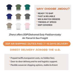Hot Sale <b>High</b> Quality 240gsm 100%Cotton Eco-Friendly Solid Casual Hip Hop Oversized Unisex T-Shirts Custom Logo Drop Shoulder - Product Image 3