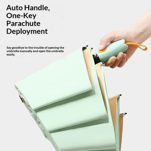 Sombrilla Plegable de 3 Pliegues con Protección Solar y Mango de Tulipán, para Mujer, Diseño Simple, Doble Uso - Product Image 3