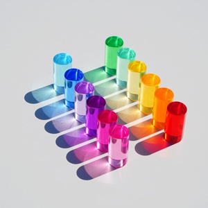 Blocchi di Costruzione Cilindrici in Acrilico Trasparente, Gioco Educativo a Tema Trasporti per Bambini e Adulti - Marca IQFUN (14+ anni) - Product Image 5
