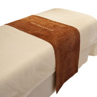 Couvre-lit décoratif orange pour table de massage, protection de literie, couvre-lit pour table de soin du visage