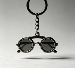 Metal Sunglasses Key Chain Round Eye Glasses <b>Keyring</b> Antique Finish Bag <b>Charm</b> Gift Accessory - Product Image 4