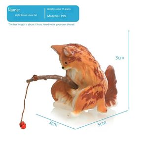 Usine directe Durable PVC chat ensemble de pêche mignon Aquarium accessoire pour aquarium paysage décor Mini jouets - Product Image 3