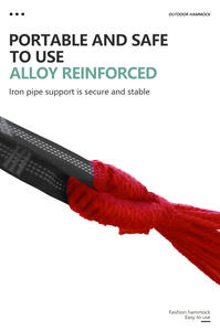 गर्म बिक्री आधुनिक डिजाइन पोर्टेबल आउटडोर शिविर हैममॉक समुद्र तट कैनवास सामग्री कम कीमत पर फोल्डेबल - Product Image 2