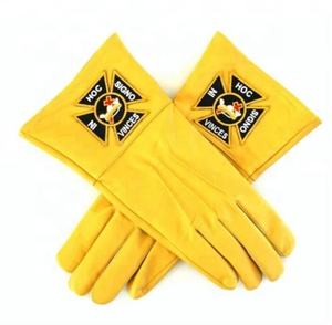 Guantes de piel para masón, guantes de caballero templario, personalizados, de piel, color negro, venta al por mayor - Product Image 5