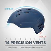 Casque de ski Ride Wind OM-BT01 - Casque sans fil compatible, ajustement réglable, 14 aérations, matériaux ABS/EPS, unisexe