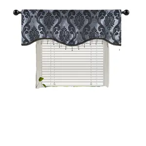 Modern Beaded Curtain Valances for Outdoor & Home Window Treatments Small Kitchen Jacquard Fabric Sets with Decoration Features