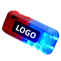 Guía de tráfico Ciclismo nocturno Recargable Led Intermitente Clip DE SEGURIDAD Luz Sheriff Advertencia Strobe Hombro Flasher