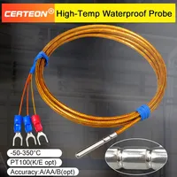 WAPT-035-GK-PT100 Wasserdicht Edelstahl -50 bis 350℃ 4x30mm Geflechtkabel PT100 RTD Temperatursensor