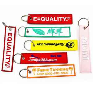 2025 Custom Double Side High QUality Embroidered Keychain Metal Material <b>Ring</b> for Giveaways and Promotions - Product Image 1