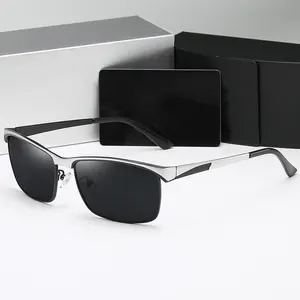 New Factory Outlet Herren polarisierte Sonnenbrille Modetrend Quadratische Farbfilm brille Outdoor-Sonnenbrille