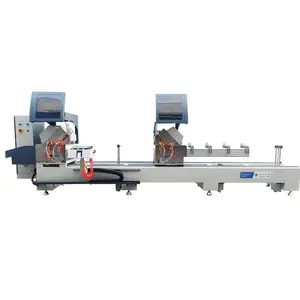 CNC-550 * 4200 otomatik pencereler ve kapı çerçevesi kesim çift kafa gönye testere alüminyum profil kesme makinesi