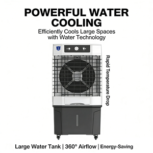 Enfriador de Aire Evaporativo Multifuncional de Material Premium, 220V, Ventilador de Enfriamiento de Agua Portátil para Fábrica, Almacén, Comercial, Exterior - Product Image 6
