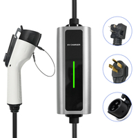 Chargeur EV portable haute vitesse 3,5 kW 16A avec connecteur Type 1, nouvelle station de recharge pour voitures électriques à domicile et en voyage