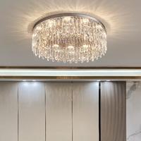 Plafonnier LED en cristal moderne minimaliste, installation en saillie pour salon, couloir, chambre principale