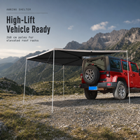 Auvent latéral de voiture autoportant 270° 2M, imperméable, rétractable, abri de toit pour SUV tout-terrain, camping portable