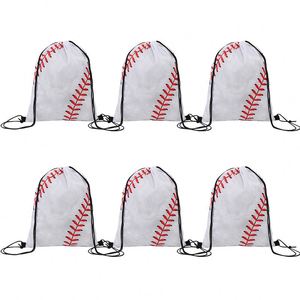 Baseball Polyester Bundle Pocket Double Drawstring <b>Backpack</b> Marathon Outdoor Sports Bag Back - Product Image 1