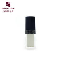 Bouteille en acrylique carrée classique double couche en gros, logo personnalisé pour crème BB et base de maquillage en marque blanche