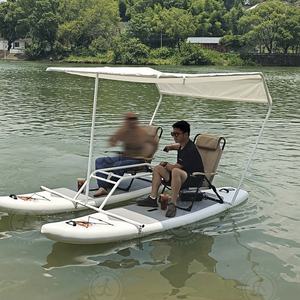 Bote Pontón Inflable para 2 Personas con Motor, Tabla de Sup Inflable, Conector Eléctrico, Marco de Sup para Pesca - Product Image 5