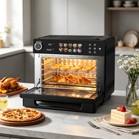 Horno Freidora de Aire Familiar con 16 Funciones, Horno Asador de Pollo Entero para Comidas Familiares Grandes