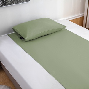 Drap plat respirant pour lit simple, 400 fils, 95 % coton, brodé, écologique, durable, lavable, pour hôtel, maison, hôpital - Product Image 3
