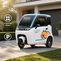 Voiture électrique élégante à 3 roues, carrosserie fermée, petit véhicule de transport de passagers, véhicule électrique à faible vitesse (NEV) pour les trajets familiaux courts