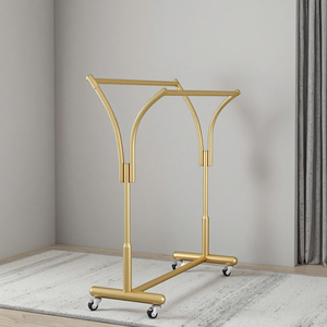 Porte-manteau en métal sur pied pas cher d'usine, intérieur/extérieur, moderne, rangement pour vêtements, literie, salon - Product Image 2