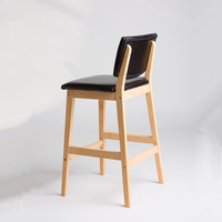 Vente en gros de meubles de restaurant de luxe nordique Pub Cafe Home Patio Outdoor Tabouret de bar en bois haut