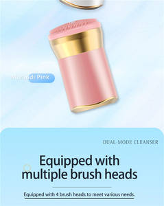 Brosse nettoyante visage électrique en silicone souple, 3-en-1, exfoliante, étanche IPX6, mini, nettoyage en profondeur - Product Image 4