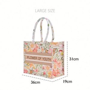 <b>Large</b> Capacity Original Canvas Bag for Women's Ins Style Korean Summer Cute Handbag Vertical Zipper Environmental Bag Customized - Product Image 4