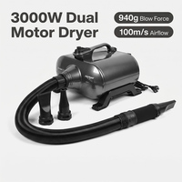 Secador de Autos Shernbao DHD-3000F de 3000W con Doble Motor, Secador de Aire para Motocicletas, Soplador de Aire para Bicicletas, Soplador de Polvo para Autos