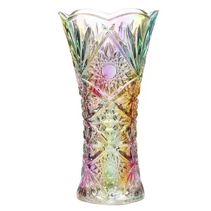 Europese Stijl Woonkamer Verse Ornamenten Bloemstuk Hydrocultuur Bloemenvaas Grote Kristallen Glazen Vaas