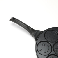 Poêle à frire en alliage d'aluminium avec poignée en plastique, poêle à crêpes pour cuisinière à gaz, durable, facile à nettoyer