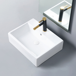 Lavabo de Cerámica para Baño, Diseño Malasio, para Encimera de Gabinete - Product Image 1