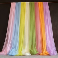 Vente en gros 180M Neylon Swiss Mesh Tulle Tissu en rouleau pour la décoration de toile de fond d'événement de cérémonie