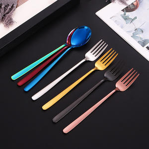 Cuchara de Acero Inoxidable 304 Estilo Coreano, Cuchara Larga para Postre, Color Dorado, Diseño Sólido, para Adultos - Product Image 1