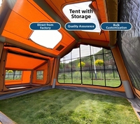 Tenda Tiup Mewah Berbahan Katun Motif Arab untuk 4-8 Orang, Gaya Timur Tengah, Otomatis, Empat Musim, Glamping Luar Ruangan, Majlis