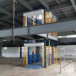 Plateforme élévatrice verticale électrique robuste pour entrepôt, élévateur de marchandises hydraulique 300kg-1000kg, 8m-15m - Product Image 4