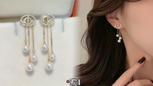 Boucles d'oreilles clous Xinfly en or massif 18 carats avec perles et diamants naturels, bijoux mignons en nacre, cadeau de luxe pour fiançailles et mariage AU750 - Product Image 1