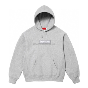 2025 Jersey de tela de gamuza de peso pesado para hombre, sudadera con cremallera, ropa de calle, Sudadera con capucha de lana con hombros caídos Supre me - Product Image 2