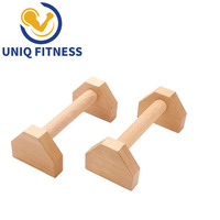 Barres de pompes en bois Parallettes UNIQ pour équipement d'entraînement à domicile