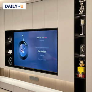 Stile moderno personalizzato soggiorno TV Stand alto sospeso armadio di stoccaggio con TV incorporato elegante Design contemporaneo - Product Image 4